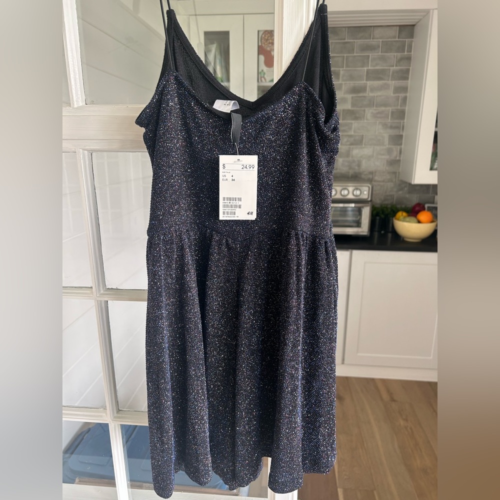 H&M Shimmer/Glitter Spaghetti Strap Romper